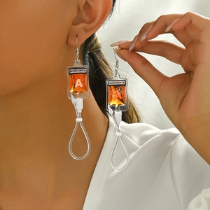 Boucles d'oreilles en forme de poche de sang de différentes couleurs, boucles d'oreilles de groupe sanguin pour fête d'<span class=keywords><strong>Halloween</strong></span> - Product Image 1