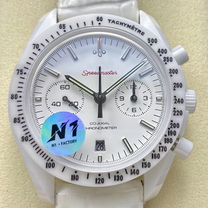 Reloj Mecánico de Buceo de Lujo de la Mejor Calidad, 44 mm, Fábrica N1, Movimiento 9300, Caja de Cerámica Blanca, Reloj Cronógrafo Multifunción - Product Image 1