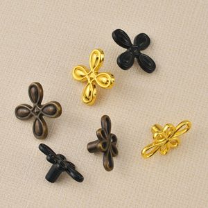 Trèfle à quatre feuilles antique cuivre rétro vieilli poignée de traction pour chambre d'enfant armoire tiroir armoire poignée de porte - Product Image 2