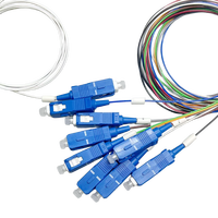 Splitter Serat Optik 1x8 SC-UPC SM PLC Mini FTTH Tabung Baja Tahan Karat Daya Tahan Tinggi Bersertifikasi 5G ISO9001 ROHS CE