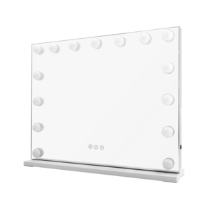 Miroir <span class=keywords><strong>de</strong></span> <span class=keywords><strong>Maquillage</strong></span> <span class=keywords><strong>de</strong></span> Beauté avec 3 Ampoules LED Couleurs Variables, Écran Tactile, Miroir <span class=keywords><strong>de</strong></span> Table, Vente en Gros, Logo Personnalisé, OEM ODM, Métal Chromé - Product Image 5