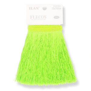 Frange Ilan Fleco 15x150cm Verde Fluorescente per Artigianato e Decorazioni - Product Image 2