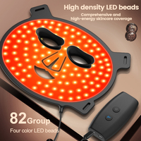 Masque facial LED portable KKS à 7 couleurs avec traitement de l'acné et rajeunissement de la peau, masque facial en silicone souple pour usage domestique
