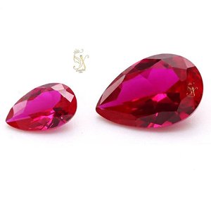 Tốt Nhất Phổ Biến Phòng Thí Nghiệm Tạo Ra Ruby Đá Quý Lê Cắt 3*5 Mm-10 * 14Mm Tổng Hợp Corundum Đá Quý - Product Image 3