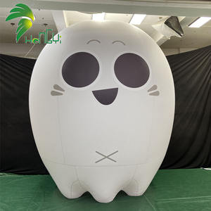 ฮาโลวีนสวนสนุกตกแต่งสีขาวน่ากลัวพองผี LED <span class=keywords><strong>Ghostbusters</strong></span> พองสําหรับกิจกรรมกลางแจ้ง - Product Image 5