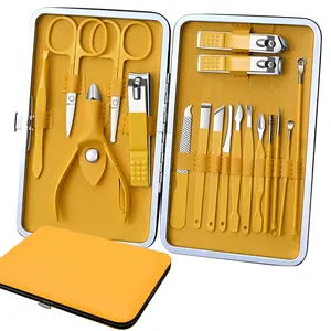 Hot Sale 7/9/12/18 In 1 Manicure Set Stainless Steel Nail Clipper Set Grooming Kit Nail Cutter Tools For Home