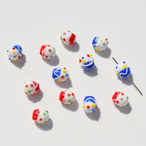 Handmade Glass Ice Cream Cake Beads Round Lampwork Crystal Loose Beads For Jewelry Making DIY Necklace Earrings <b>Bracelet</b> - Product Image 3