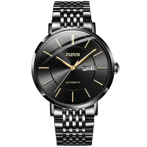 JSDUN 8835机械手表时尚男士高级不锈钢防水机械手表