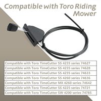 Gaszug für Rasenmäher für Toro TimeCutter 74627 74628 74633 74636 74642 74721 74785 SS4235 SS4260 MX4260 121-5674
