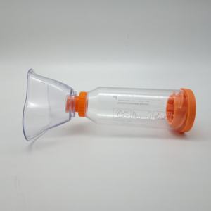FFOG Certifié CE Classe I, Compartiment de Rétention à <span class=keywords><strong>Valve</strong></span>, Doseur Inhalateur, Entretoise, Masque Enfant en Silicone Orange Antistatique 220ml - Product Image 4