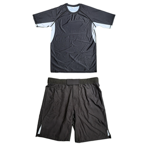 ชุดเสื้อและกางเกง MMA สำหรับผู้ใหญ่แบบสั่งทำพิเศษ พร้อมลายพิมพ์แบบ Heat-Transfer สำหรับ BJJ Rash Guard Grappling NO GI ชุดต่อสู้ ผลิตโดย OEM - Product Image 1