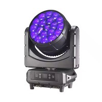Foco Móvil Exterior LED Bee-eye con Zoom y Wash Beam, Impermeable IP65, 19x40W RGBW 4 en 1, Luces LED de Lavado con Zoom 7x60W RGBW