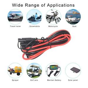 كابل تمديد CHSUX SAE 16AWG بطول 12 بوصة، موصل سريع ثنائي السن، معزول بالـ PVC، نواة نحاسية، 12 فولت/220 فولت، للسيارات ولوحات الطاقة الشمسية - Product Image 6
