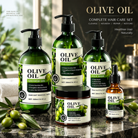 Ensemble de soins nourrissants pour cheveux et corps à l'huile d'olive, lot de 5 pièces, fabrication OEM ODM sous marque privée