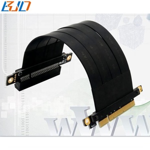 Tốc độ cao 180 độ <span class=keywords><strong>PCI</strong></span> <span class=keywords><strong>Express</strong></span> 3.0 8x khe cắm để <span class=keywords><strong>PCI</strong></span>-E X8 riser thẻ + cáp mở rộng linh hoạt 10-100cm - Product Image 3