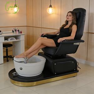 Fauteuil de manucure de luxe inclinable pour salon de beauté, avec massage électrique, soin des pieds et <span class=keywords><strong>pompe</strong></span> de drainage - Product Image 1