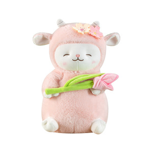 Nuova Serie Healing Tulip Lambie: Bambola Comfort a Forma di Pecora Miniatura con Fiori di Ciliegio, Peluche Super Morbido, Regalo di Compleanno per 14 Anni e Oltre - Product Image 5