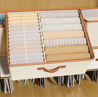 Boîte de rangement pliable en tissu pour vêtements, avec poignée renforcée, faible volume en transport (CBM), empilable, vente en gros d'usine