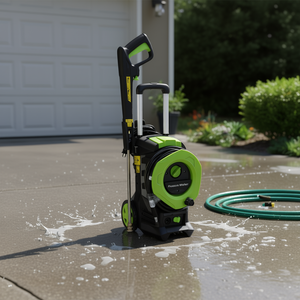 เครื่องฉีดน้ำแรงดันสูง 2000 วัตต์ 110 โวลต์ 18 เมกะปาสคาล ใช้ไฟฟ้า น้ำเย็น สำหรับล้างรถ ร้านค้า รุ่นใช้งานเบา วัสดุพลาสติก รุ่น D0100HP3H47 - Product Image 2