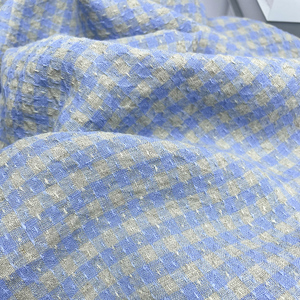 Nouveau design 2025 Tissu 100% <span class=keywords><strong>lin</strong></span> biologique certifié Oeko-Tex, teint en fil, à carreaux gingham, délavé à l'enzyme et à la pierre, vente en gros <span class=keywords><strong>au</strong></span> <span class=keywords><strong>mètre</strong></span> - Product Image 3