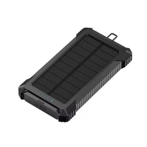Custom Logo 10000mAh <b>Waterproof</b> Dustproof Drop-Proof Solar Power Bank LED <b>Torches</b> PVC Material Micro USB Input LI-Polymer - Product Image 1