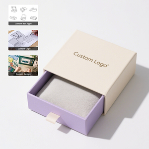 Custom Logo Biodegradable <b>Small</b> <b>Slide</b> Out Drawer Box Handmade Jewelry and Cosmetics Gift Packaging Box - Product Image 2