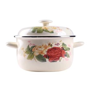 Nồi súp men sứ gia dụng hai quai dày, dùng được cho bếp từ, bếp lửa, đa năng - Product Image 2