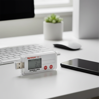 Registrador de Datos de Temperatura con Pantalla LCD de Alta Precisión, USB, Software OEM de Un Solo Uso, PDF-L, Cadena de Frío