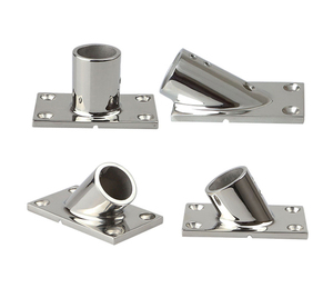 Stainless Steel 316 Marine Rectangular Railing Base 30 Degree 1 Inch(25mm) Tube Handrail Fitting Stanchion <b>Yacht</b> Boat Hardware B - Product Image 2