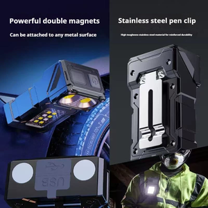 ไฟฉายพกพา LED สำหรับตั้งแคมป์กลางแจ้ง อเนกประสงค์ ชาร์จ USB ได้ ใช้เป็นพวงกุญแจ ปรับซูมได้ ปรับความสว่างได้ พับได้ - Product Image 4