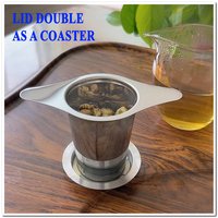 Fine acier inoxydable raide feuilles mobiles thé café thé infuseur maille passoire grande capacité Double poignée accrocher théières tasse tasse