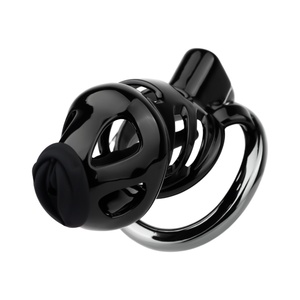 กรงครอบอวัยวะเพศชาย FRRK-298 ไซส์ S M L ทำจากวัสดุ ABS พร้อมตัวล็อคแบบซ่อน วัสดุอลูมิเนียมอัลลอยด์ แหวนรัดอวัยวะเพศชาย ซิลิโคนสำหรับท่อปัสสาวะ สำหรับการออกกำลังกายอวัยวะเพศชาย 18+ - Product Image 3