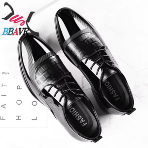 Zapatos Formales Casuales de Verano para Hombre, con Parches, Punta Puntiaguda, con Cordones, para Boda, Entresuela de EVA/PVC, Parte Superior de PU, con Aumento de Altura - Product Image 3