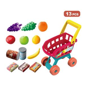 Carrello della Spesa Giocattolo per Bambini, Set da Cucina con Cibo Finto, Gioco di Ruolo per Bambine e Bambini, 13 Pezzi - Product Image 4