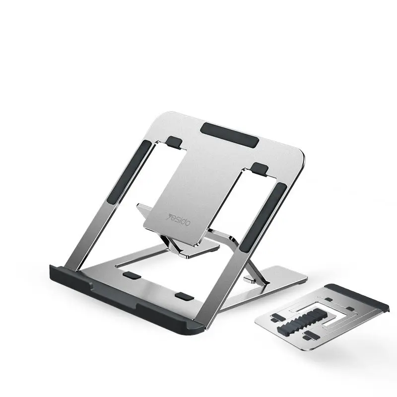 Suporte ajustável dobrável para mesa, suporte dobrável de metal alumínio para desktop, laptop, notebook, mesa