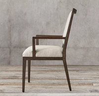 Fauteuil de salle à manger Rhoohill personnalisé, style américain, luxe moderne, dossier haut, pour intérieur