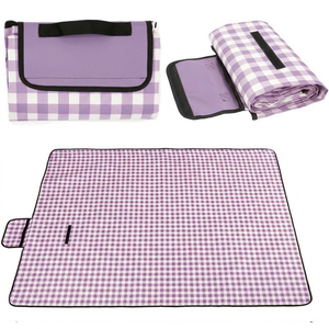 Grande couverture de pique-nique pliable à motif écossais, tapis de plage doux à séchage rapide, tapis d'extérieur durable pour le camping et la plage - Product Image 2