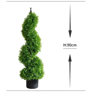 High Quality Decoration Topiary Plants Artificial Bonsai Cypress Tree Green Bonsai Cedar Artificial Cypress Tree