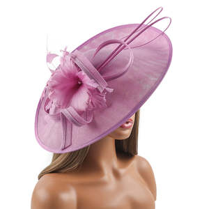 Mtop 2025 New Ladies Elegant Sinamay <strong>pink</strong> Church Hat Elegant <strong>Fascinators</strong> for Women Tea Party Kentucky Derby <strong>Headband</strong> Wedding Hat - Product Image 4