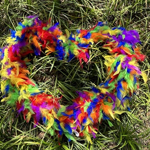 ขนนกสีรุ้ง chandelle boas 60กรัมคละสีสำหรับชุดแฟนซี2หลา - Product Image 2