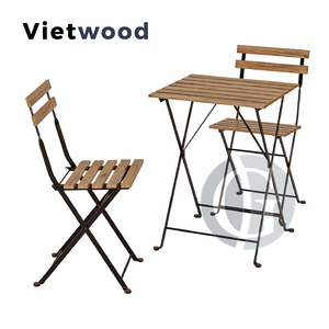 Bắc Âu giải trí quán cà phê Cà phê ăn uống gấp bàn ghế đặt gỗ vuông ban công Dã Ngoại gian hàng bàn di động ngoài trời đồ nội thất - Product Image 2