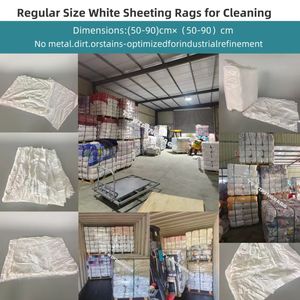 قطع قماش بيضاء معاد تدويرها - قطع قطنية 100% للتنظيف الصناعي - Product Image 5