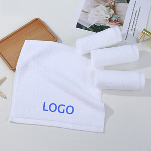 Toalla de Mano Cuadrada de Algodón Blanca y Negra con Logotipo Personalizado al por Mayor, Gruesa, Suave y Altamente Absorbente para Salón de Belleza, <span class=keywords><strong>Barber</strong></span>ía y Salón de Uñas - Product Image 1