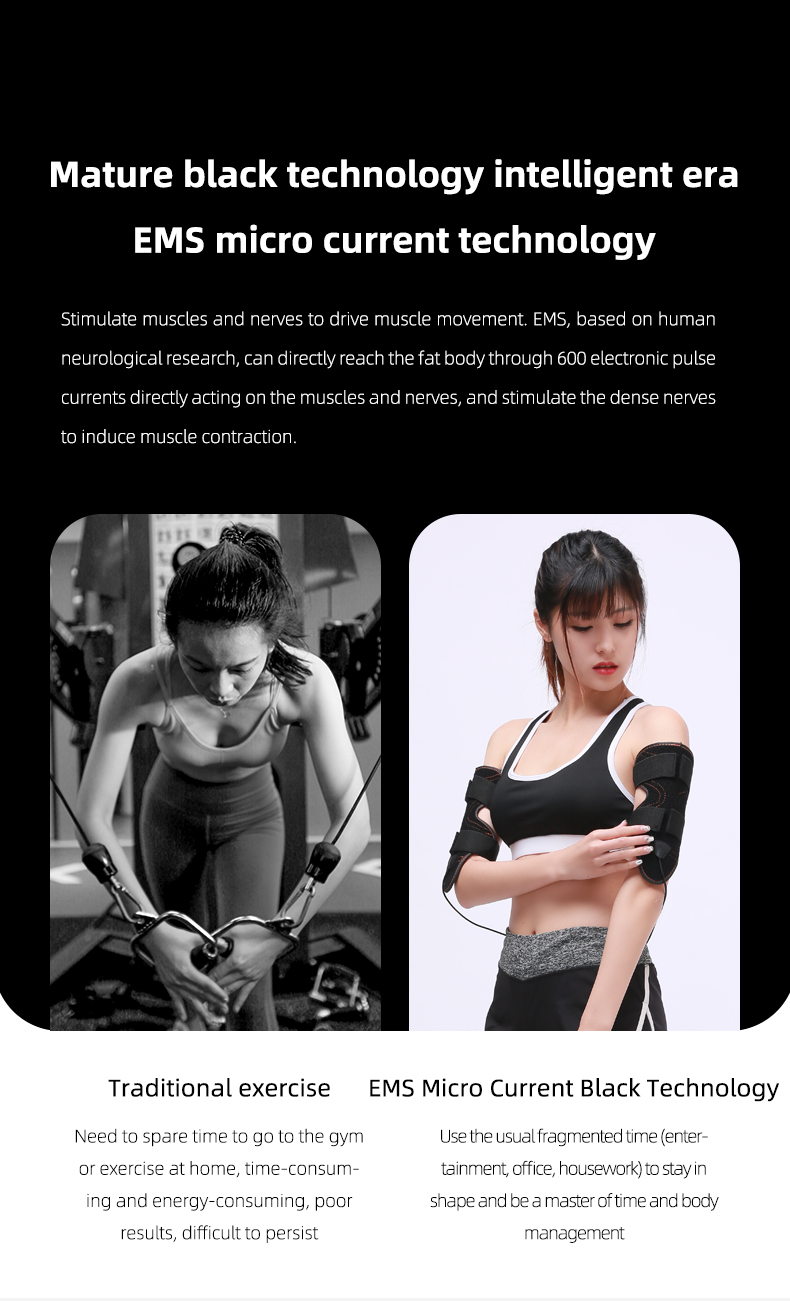 EMS Muscle Toner Anti Fatigue Arm shape Portable Home Stress Relief Machine Electric Plus Massage Wireless