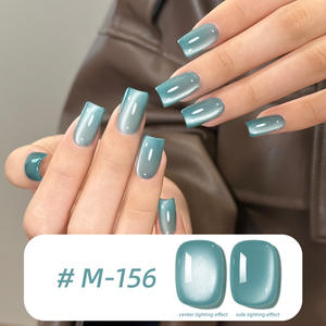 Colección de verano Esmalte de uñas de ojo de gato activado por LED Diseñador de botellas de plástico de vidrio marrón <span class=keywords><strong>chocolate</strong></span> blanco de larga duración para arte - Product Image 4