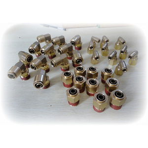 Brass Plumbing Fittings 40mm Maximum Diameter Industrial Grade CNC Machined For Hose Connections - Product Image 2