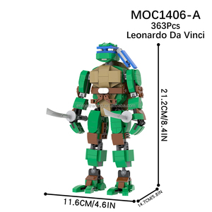 <span class=keywords><strong>Big</strong></span> Turtle Leonardo Da Vinci Raphael Donatello juegos de bloques de construcción DIY kits MOC Bricks Set niños juguetes molde King - Product Image 5