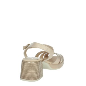 Sandali Beige con punta aperta con tacco alla moda Sexy plantare esterno in PVC modello 33502 per l'estate - Product Image 3