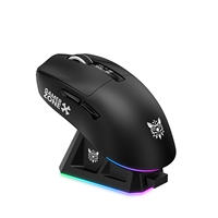 Souris de jeu sans fil ONIKUMA DM07 à trois modes, PAW3311 RGB 1000Hz, rechargeable, souris Esports, CE FCC RoHS
