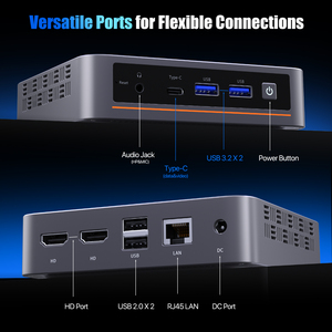 Mini PC de jeu portable Ultra basse consommation Twin Lake N150 DDR4 16 Go SSD 1 To avec Wi-Fi 5.0 et BT4.2 pour Windows 11 - Product Image 4